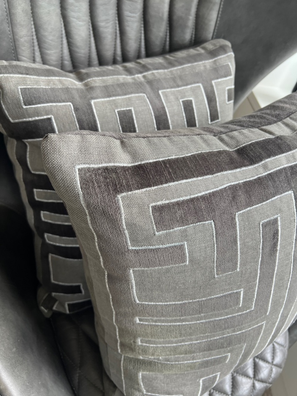 Z Gallerie Geometric Velvet Accent Pillow - Picture 2 of 6
